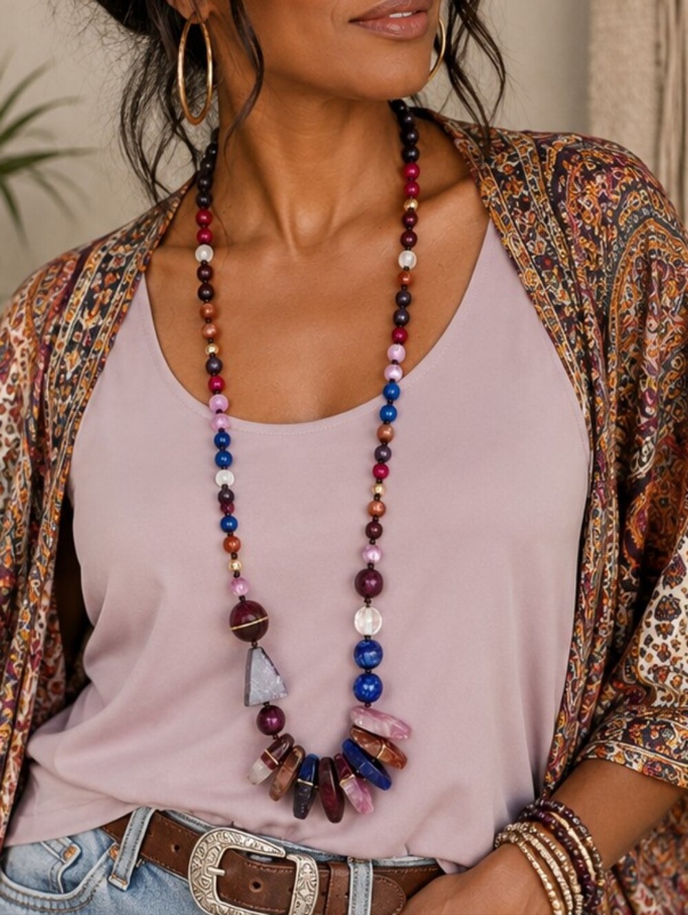 Chico's Geometric Single-Strand Necklace